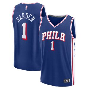 Men's Philadelphia 76ers James Harden Royal 2023/24 Fast Break Replica Jersey - Icon Edition