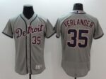 Detroit Tigers #35 Justin Verlander Grey Flexbase Collection Stitched Jersey
