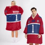 Adult MN 1 New York G Football Unisex Blanket Hoodie