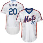 Men's New York Mets #20 Pete Alonso Majestic White Flex Base Alternate Collection Jersey