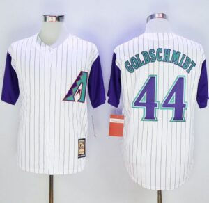 Arizona Diamondbacks #44 Paul Goldschmidt White Hall Of Fame Cool Base Stitched Jersey