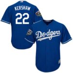 Los Angeles Dodgers #22 Clayton Kershaw Blue New Cool Base 2018 World Series Stitched Jersey