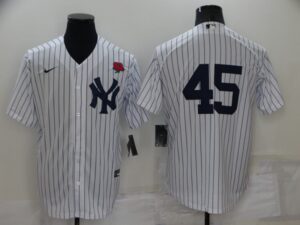 Men's  New York Yankees #45 Gerrit Cole White Cool Base Stitched Jersey