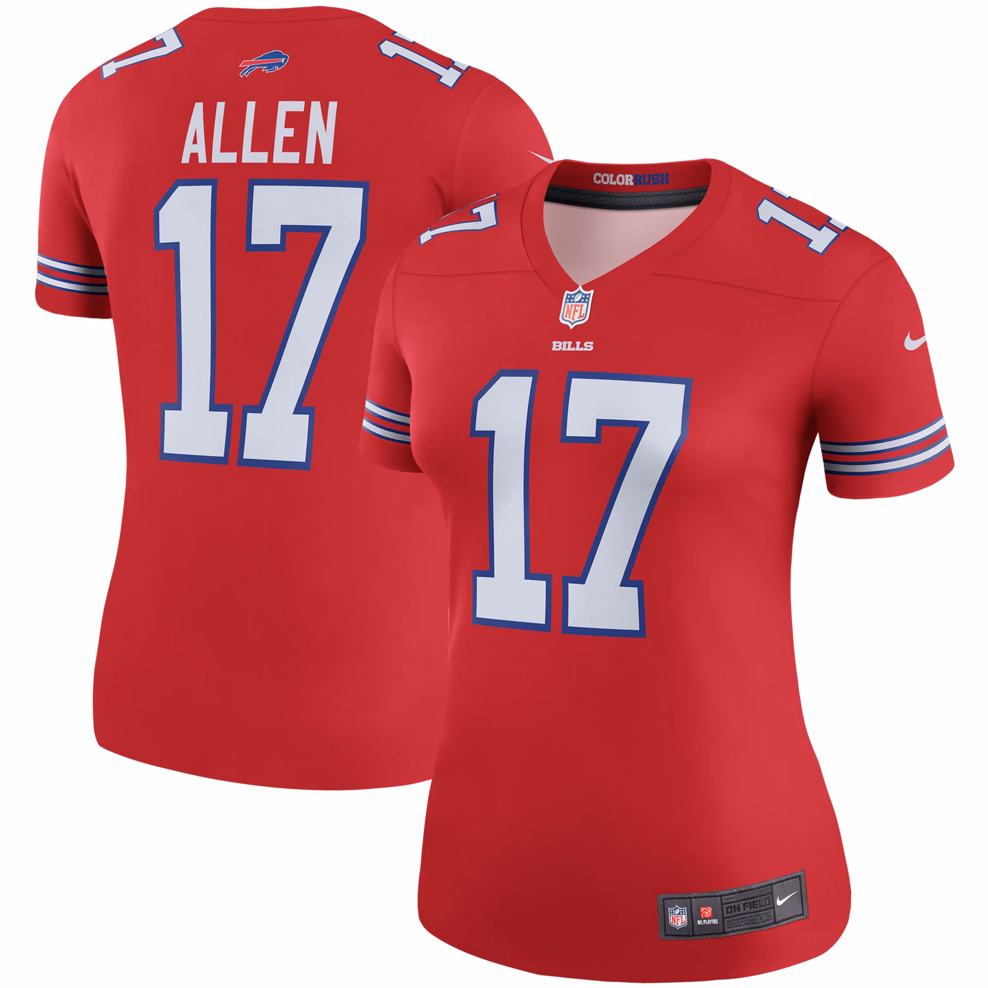 Josh Allen Buffalo Bills Women's Color Rush Legend Player Jersey - Red