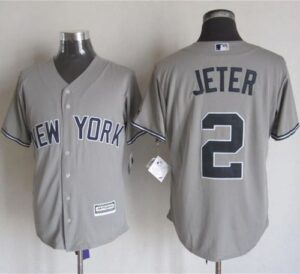New York Yankees #2 Derek Jeter Grey New Cool Base Stitched Jersey