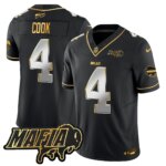 James Cook #4 Buffalo Bills BUF 2024 Bills Mafia Patch Gold Vapor Limited Jersey - All Stitched