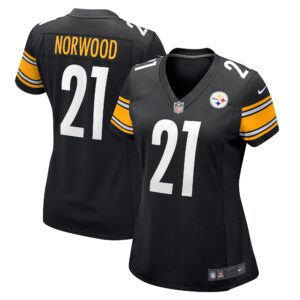Tre Norwood Pittsburgh Steelers  Women's Game Jersey - Black