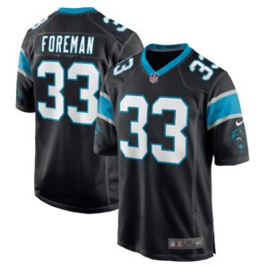 D'Onta Foreman Carolina Panthers  Game Player Jersey - Black