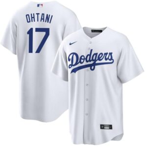 Men's Los Angeles Dodgers #17 Shohei Ohtani  White Cool Base Jersey