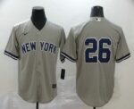 Men's New York Yankees #26 DJ LeMahieu Gray No Name Stitched Cool Base  Jersey