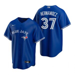 Men's Toronto Blue Jays #37 Teoscar Hernandez Royal Alternate Jersey
