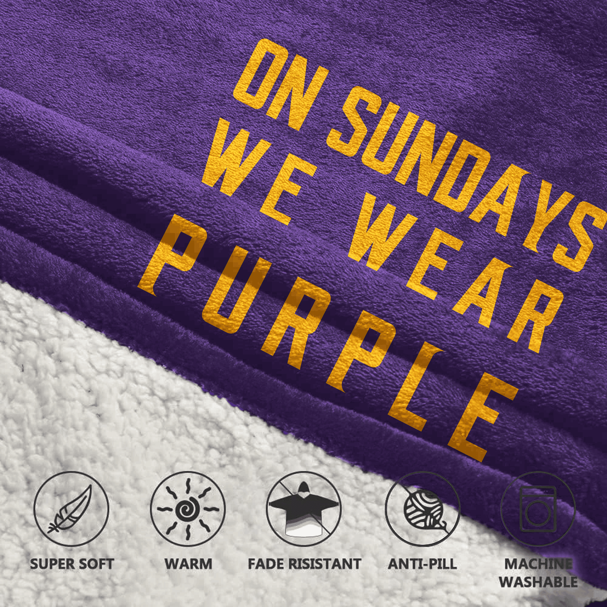 Kid 18 Minnesota Football Unisex Blanket Hoodie - Image 4