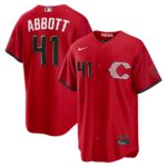 Cincinnati Reds Andrew Abbott #41 Red 2026 City Connect Stadium Jersey