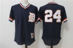 Mitchell and Ness Detroit Tigers #24 Miguel Cabrera Dark Blue Jersey
