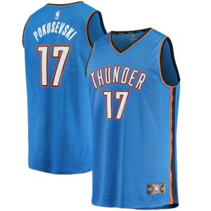 Aleksej Pokusevski Oklahoma City Thunder  2021/22 Fast Break Replica Jersey - Icon Edition - Blue