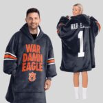 Adult #1 Auburn Football Unisex Blanket Hoodie