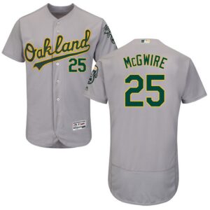Oakland Athletics #25 Mark McGwire Grey Flexbase Collection Stitched Jersey