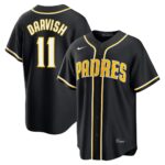 Yu Darvish #11 San Diego Padres Fashion Replica Out Jersey - Black