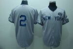 New York Yankees #2 Derek Jeter Grey GMS The Boss Stitched Jersey