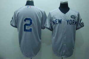 New York Yankees #2 Derek Jeter Grey GMS The Boss Stitched Jersey