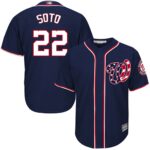 Washington Nationals #22 Juan Soto Navy Blue New Cool Base Stitched Jersey