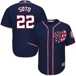Washington Nationals #22 Juan Soto Navy Blue New Cool Base Stitched Jersey