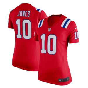 Mac Jones New England Patriots  Women's Game Jersey - Red