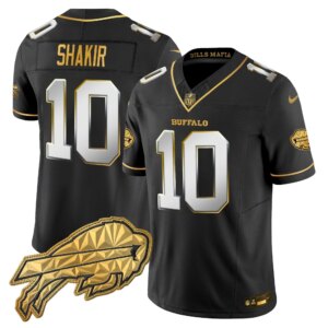 Khalil Shakir #10 Buffalo Bills BUF 2025 "Rivalries" Gold Vapor Limited Jersey - All Stitched