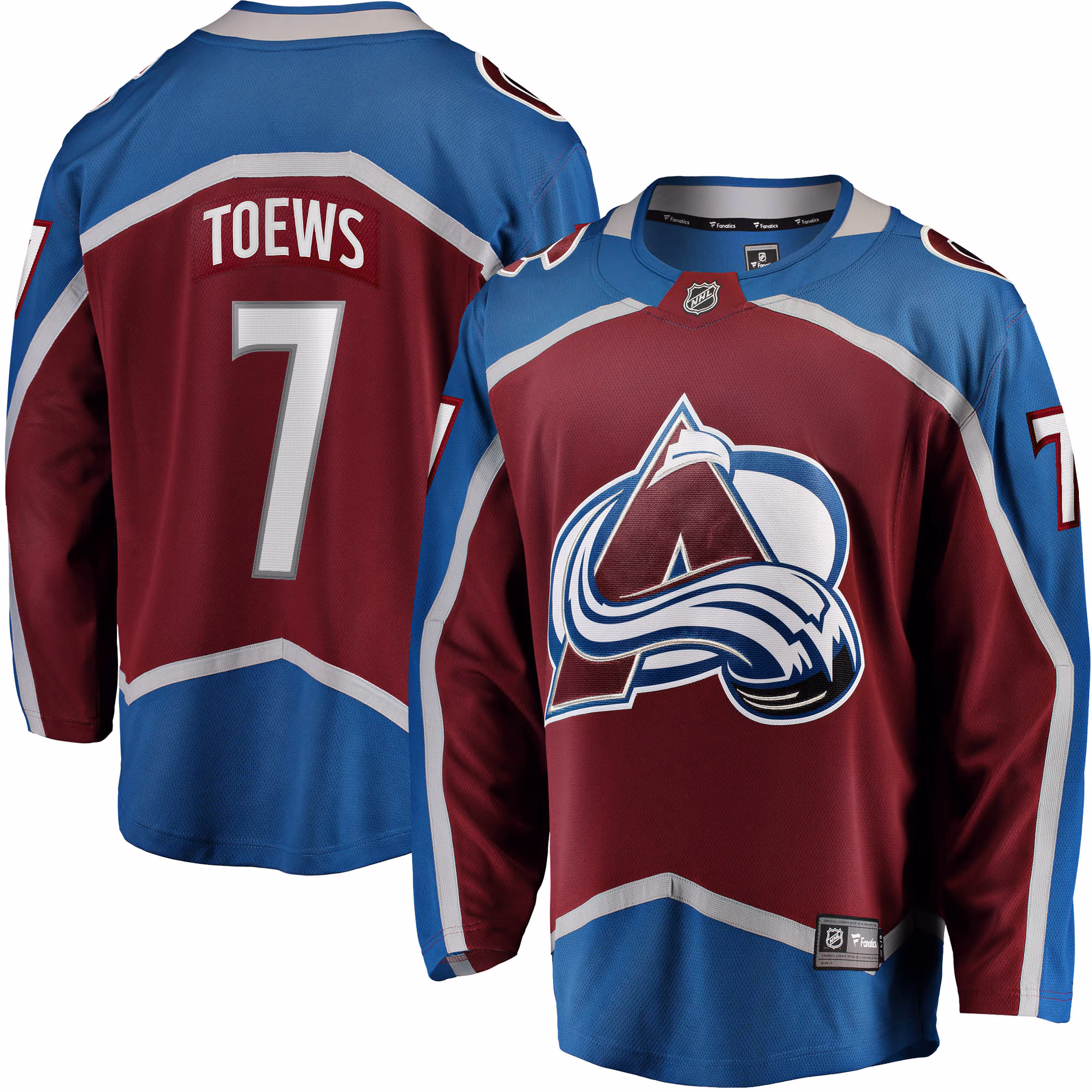 Colorado Avalanche Devon Toews #7 Fanatics Burgundy Home Breakaway Player Jersey