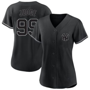 Women's New York Yankees Aaron Judge #99 Profile Black Plus Size Player Name & Number Fashion Jersey