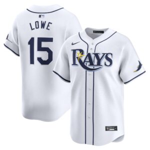 Men's Tampa Bay Rays #15 Josh Lowe  White Home Limited Player Jersey