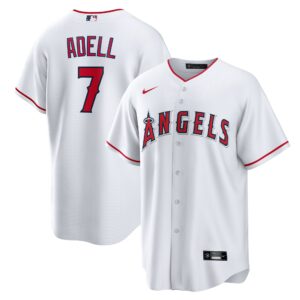 Los Angeles Angels Jo Adell #7 White Home Replica Jersey