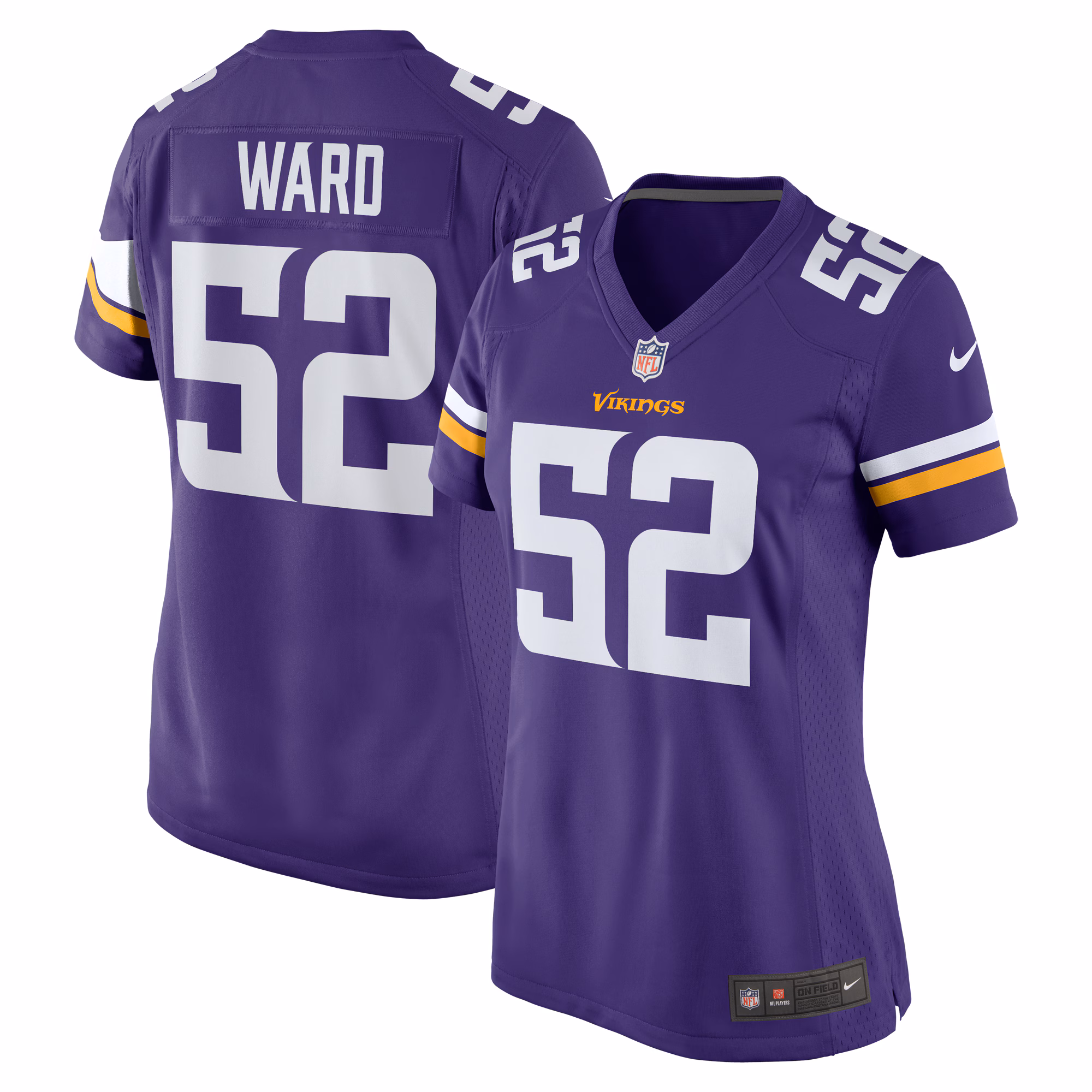 Jihad Ward Minnesota Vikings Women's Team Game Jersey -  Purple