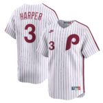 Philadelphia Phillies Bryce Harper #3 White  Cooperstown Collection Limited Jersey