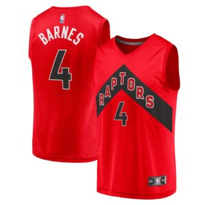 Scottie Barnes Toronto Raptors  2021/22 Fast Break Replica Jersey - Icon Edition - Red