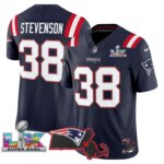 Rhamondre Stevenson #38 New England Patriots Super Bowl LX Patch Vapor Limited Game Jersey - All Stitched