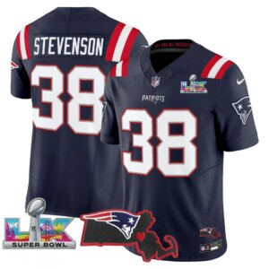 Rhamondre Stevenson #38 New England Patriots Super Bowl LX Patch Vapor Limited Game Jersey - All Stitched