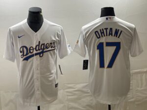 Men's Los Angeles Dodgers #17  White Shohei Ohtani Jersey