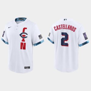 Men's Cincinnati Reds #2 Nick Castellanos White 2021 All-Star Game Jersey
