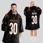 Adult 30 Cincinnati Football Unisex Blanket Hoodie
