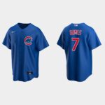 Men's Chicago Cubs #7 Yan Gomes Royal Alternate Jersey