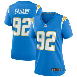 Joe Gaziano Los Angeles Chargers  Women's Game Jersey - Powder Blue
