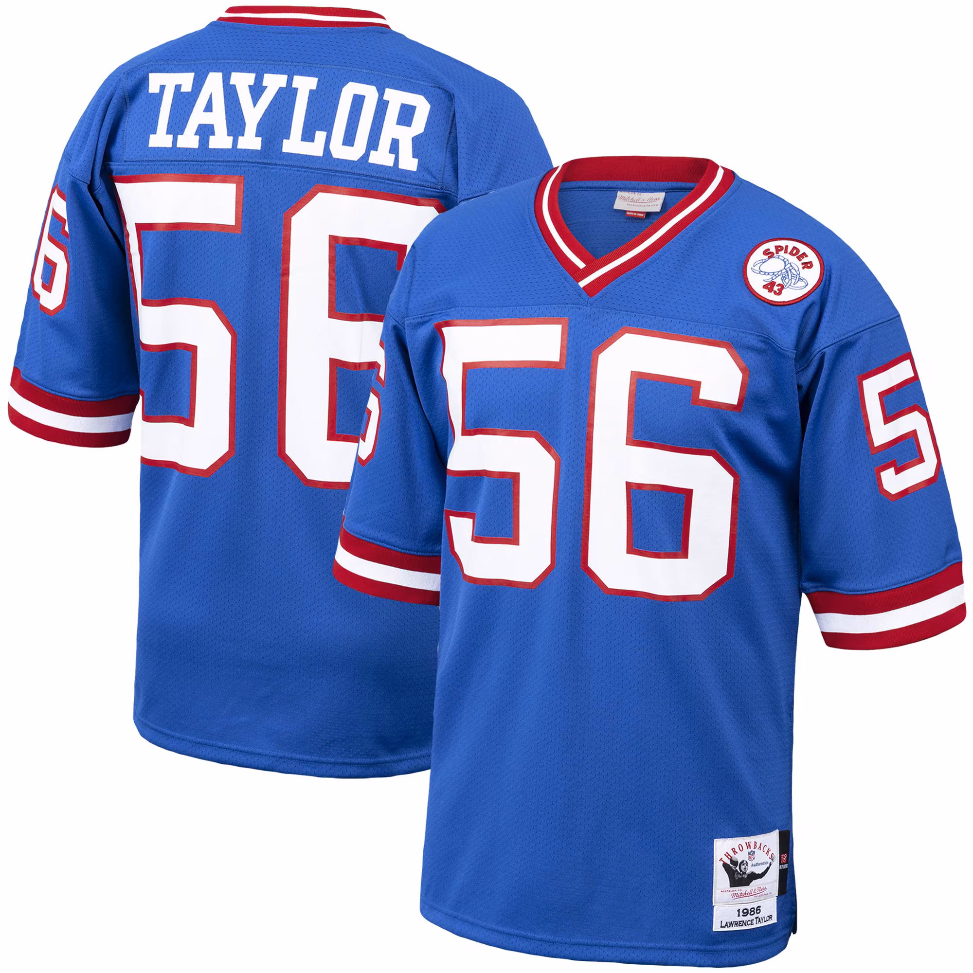 Lawrence Taylor New York Giants 1986 Authentic Throwback Retired Player Jersey - Royal