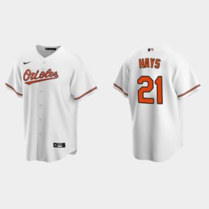 Men's Baltimore Orioles #21 Austin Hays White Home Jersey