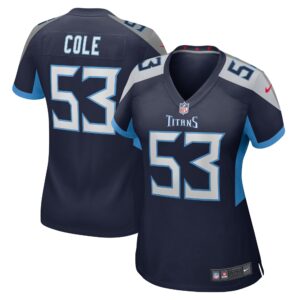 Dylan Cole Tennessee Titans  Women's Game Player Jersey - Navy