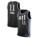 Unisex Atlanta Hawks Trae Young  Black 2023/24 Swingman Jersey - City Edition