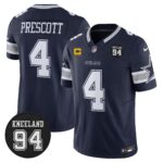 Dallas Cowboys #94 Marshawn Kneeland Memorial Patch Vapor Limited Jersey - All Stitched