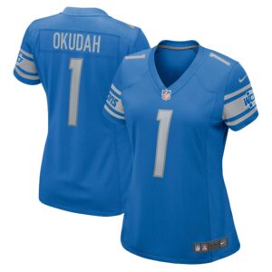 Jeff Okudah Detroit Lions  Women's Game Jersey - Blue