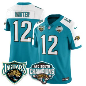 Travis Hunter #12 Jacksonville Jaguars JAX AFC South Division Champions Vapor Limited Throwback Jersey - All Stitched