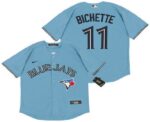 Men's Toronto Blue Jays #11 Bo Bichette Light Blue Stitched Cool Base  Jersey